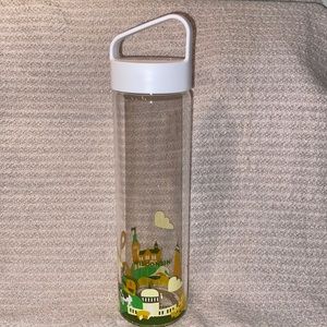 Starbucks You Are Here Collection Farmland Cheese Wisconsin Glass Water Bottle